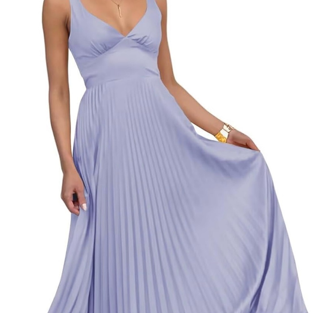Elegant Lavender Sleeveless Dress